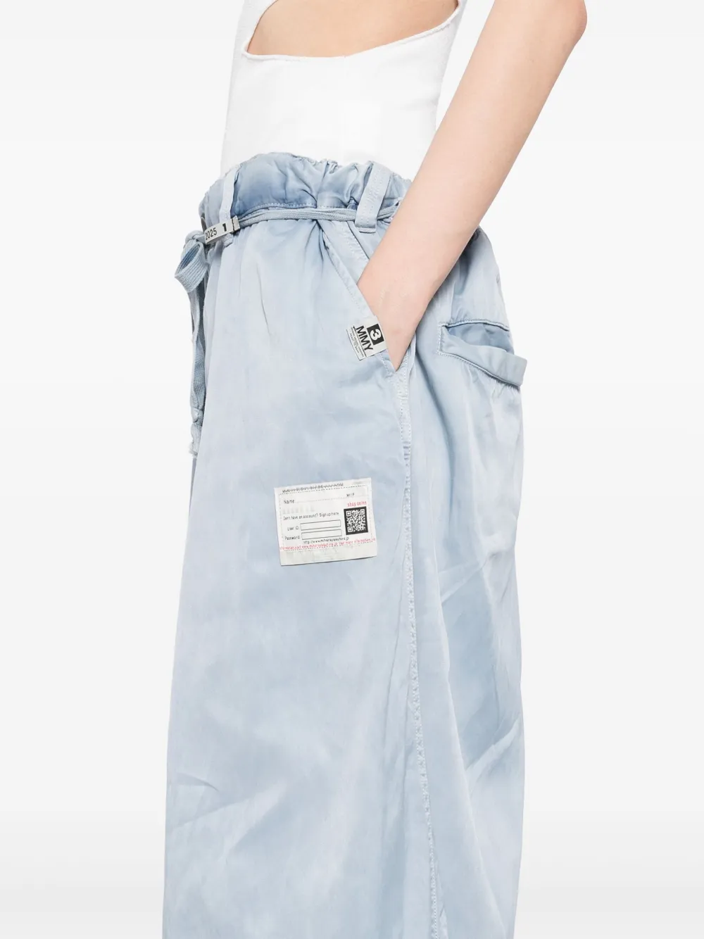 Maison MIHARA YASUHIRO C R gebleekte shorts Blauw