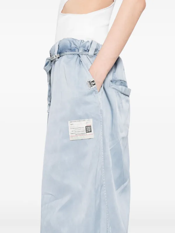 すぐ届く【MIHARA YASUHIRO】人気デザイン BLEACHED SHORTS Maison MIHARA YASUHIRO bleached-effect Shorts | Black | FARFETCH