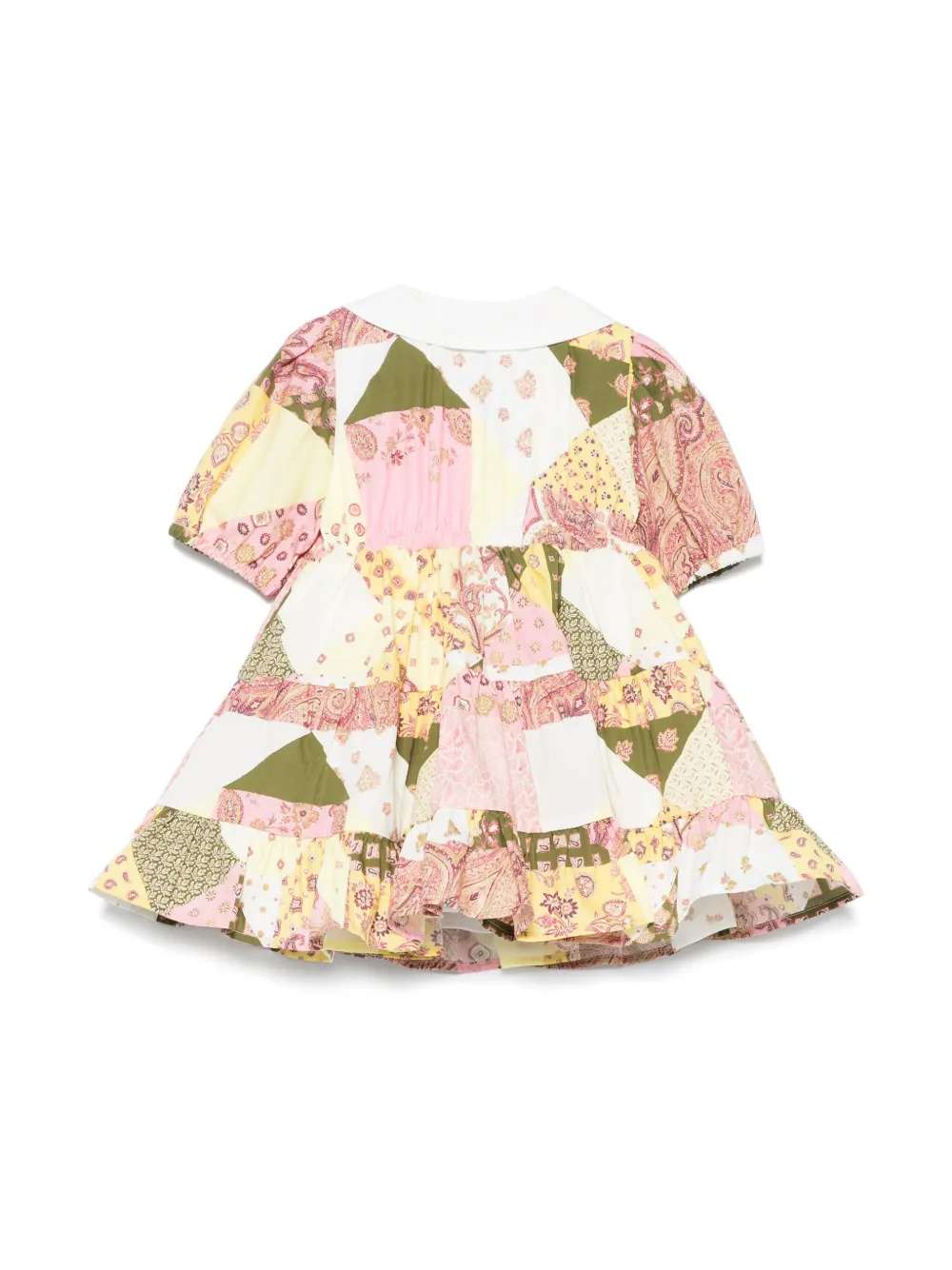 ETRO KIDS Jurk met patchwork-print - Roze