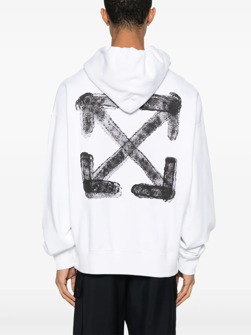 Off-White Hoodie met pijlprint Wit