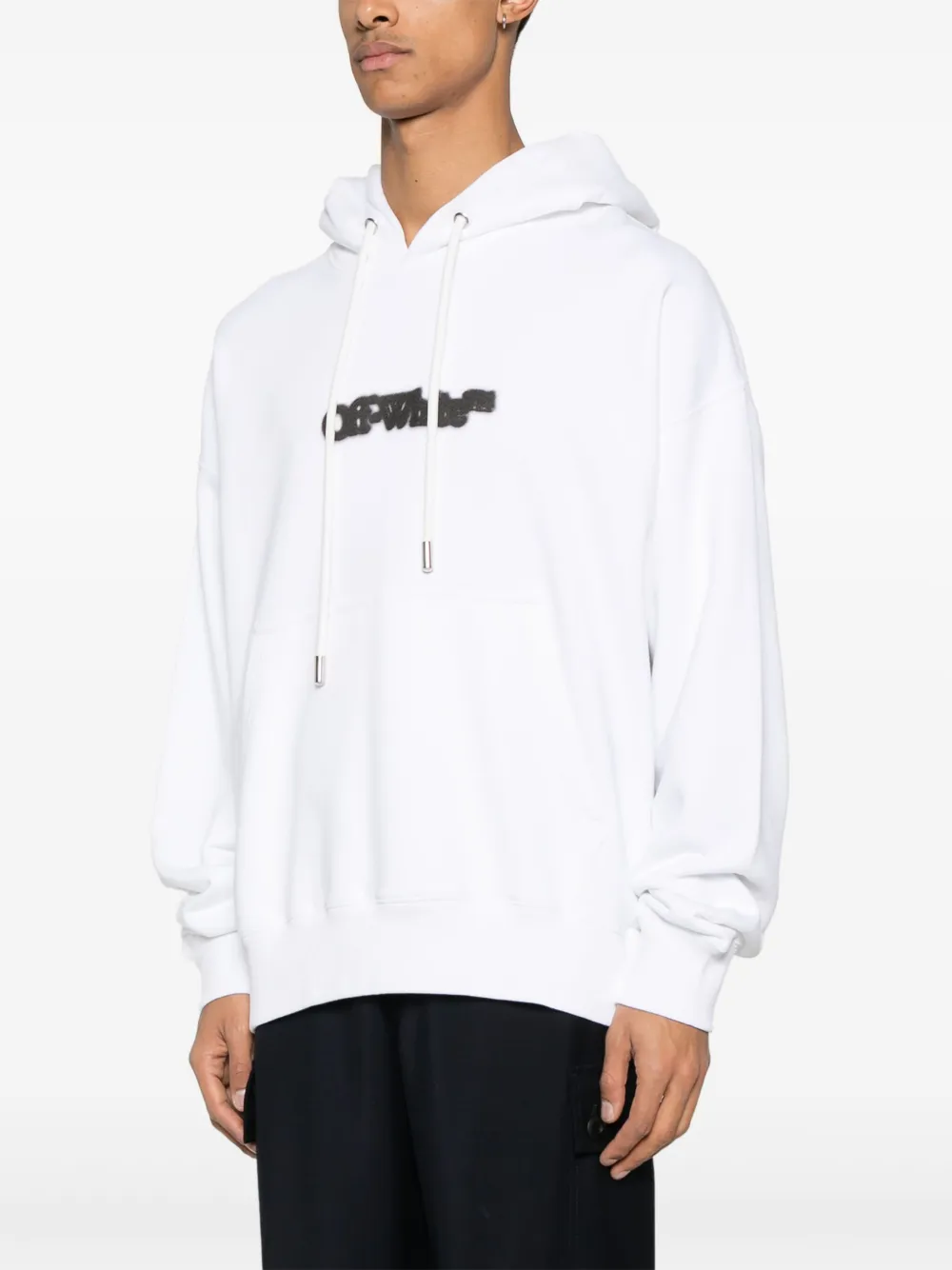 Off-White Hoodie met pijlprint Wit