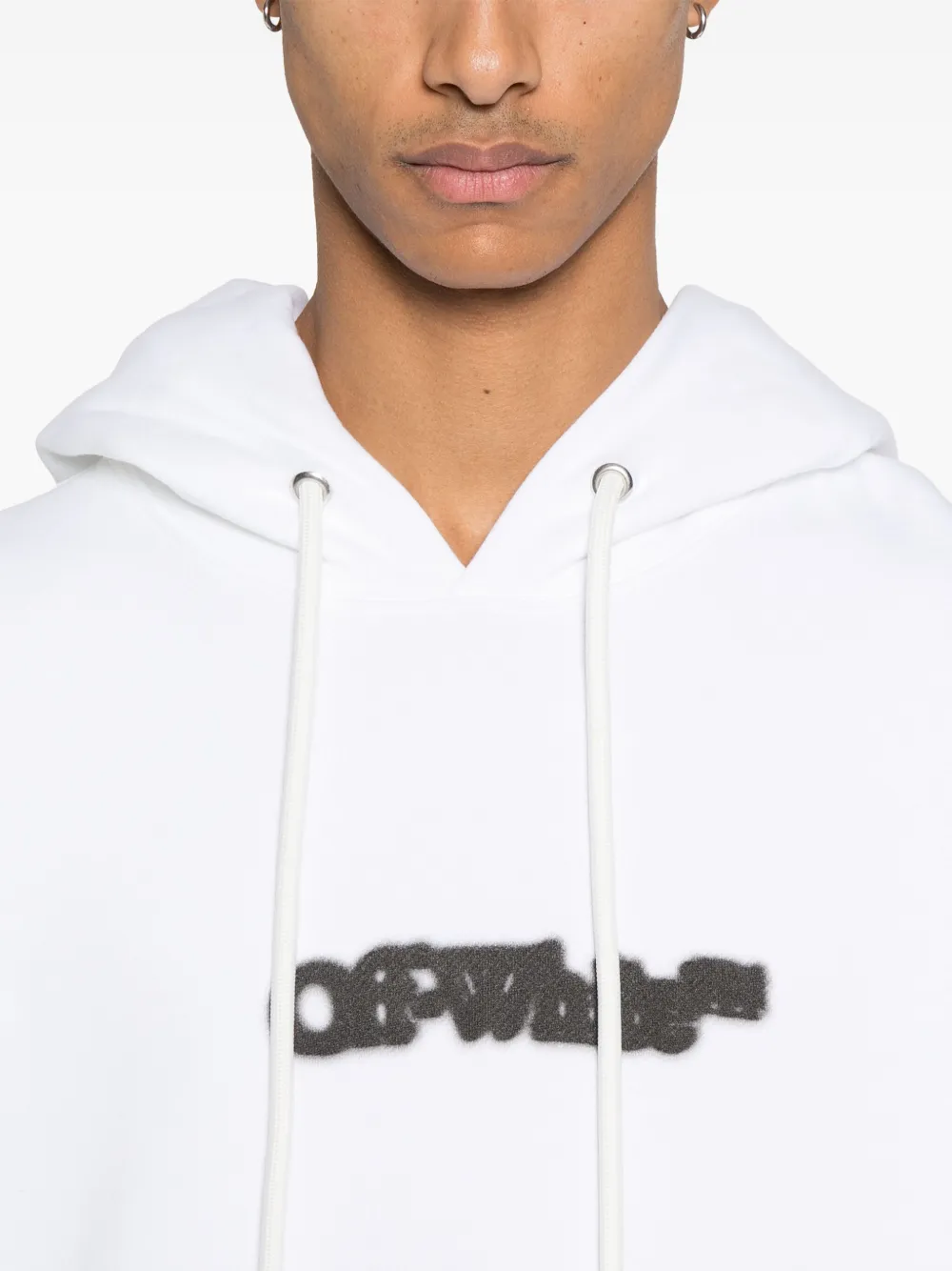 Off-White Hoodie met pijlprint Wit