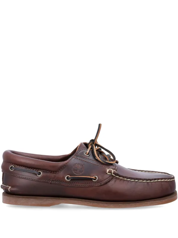 Timberland 3-Eye Lug Handsewn Boat Shoe Root Beer Men's