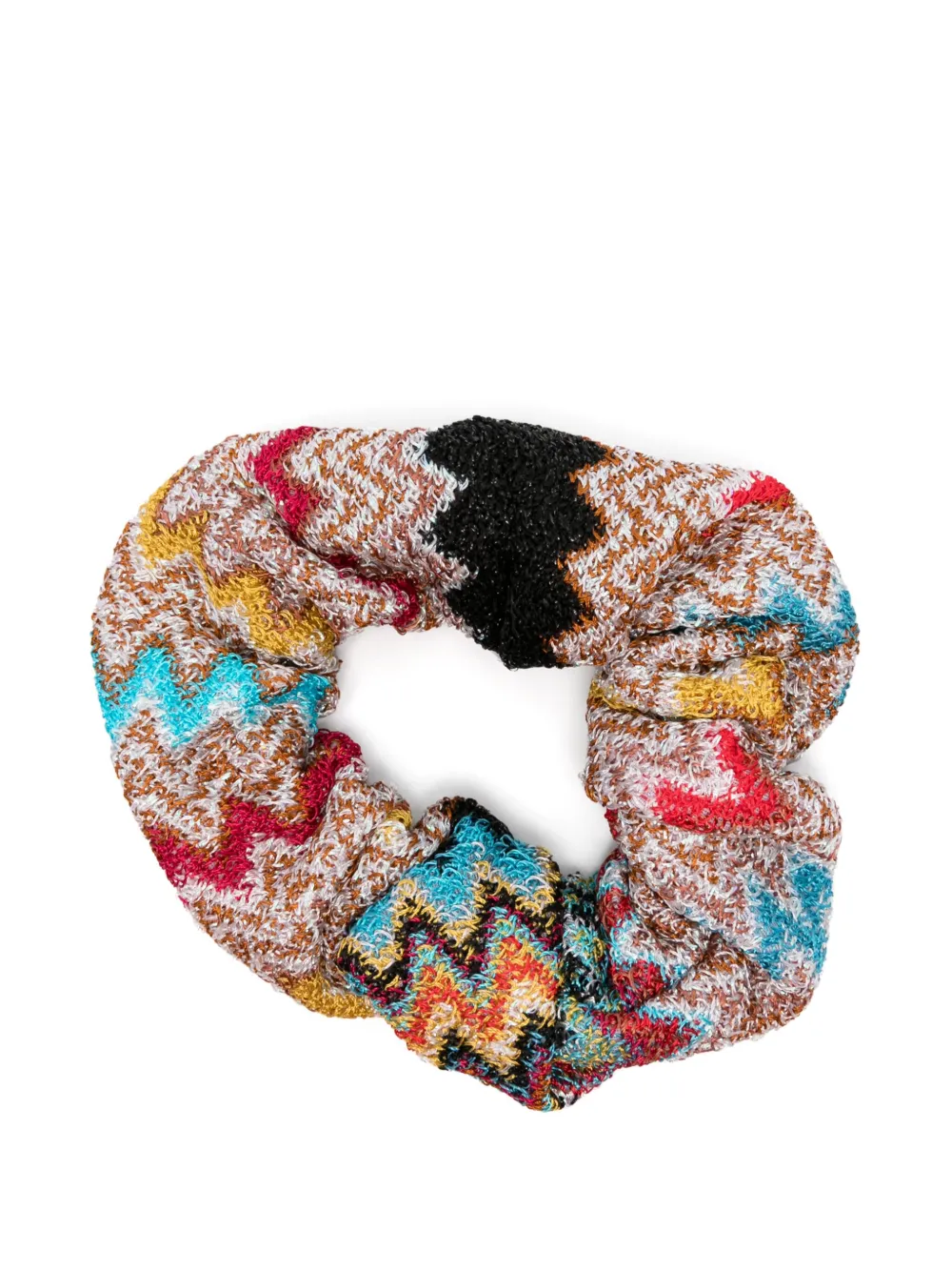 Missoni Geweven scrunchie met zigzag-patroon Wit