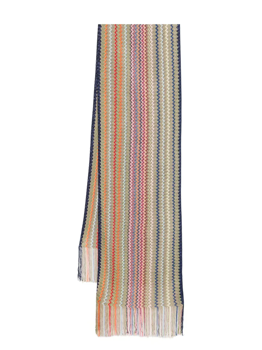 Missoni Sjaal met zigzag patroon Blauw