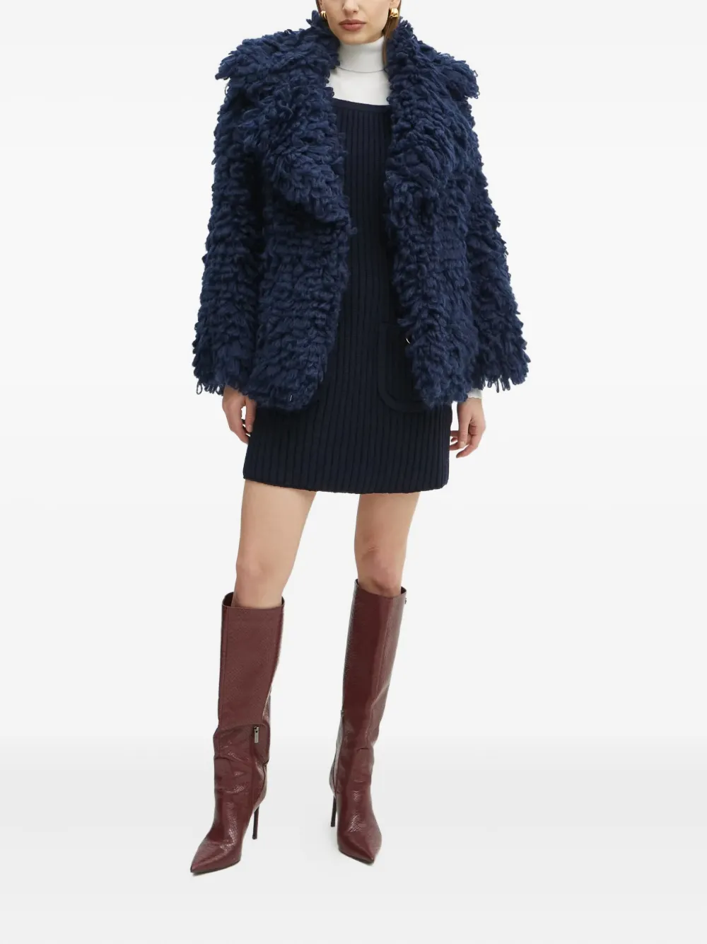 LUISA SPAGNOLI bouclé-textured shawl-collar jacket | Oversized Jackets | Image 2