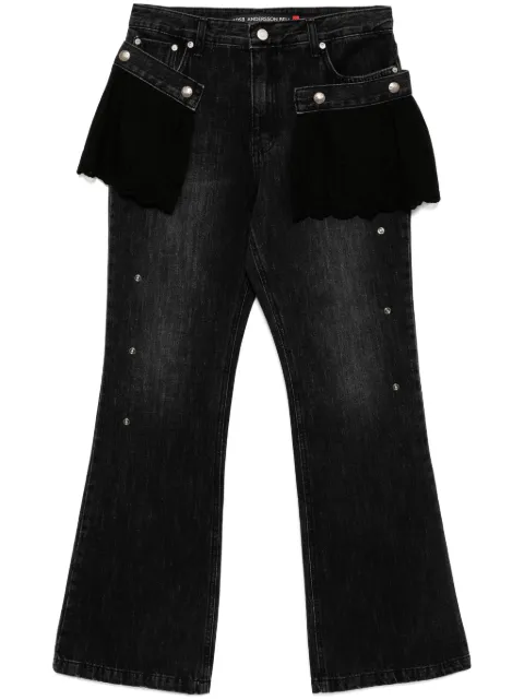 Andersson Bell jeans con panel de encaje