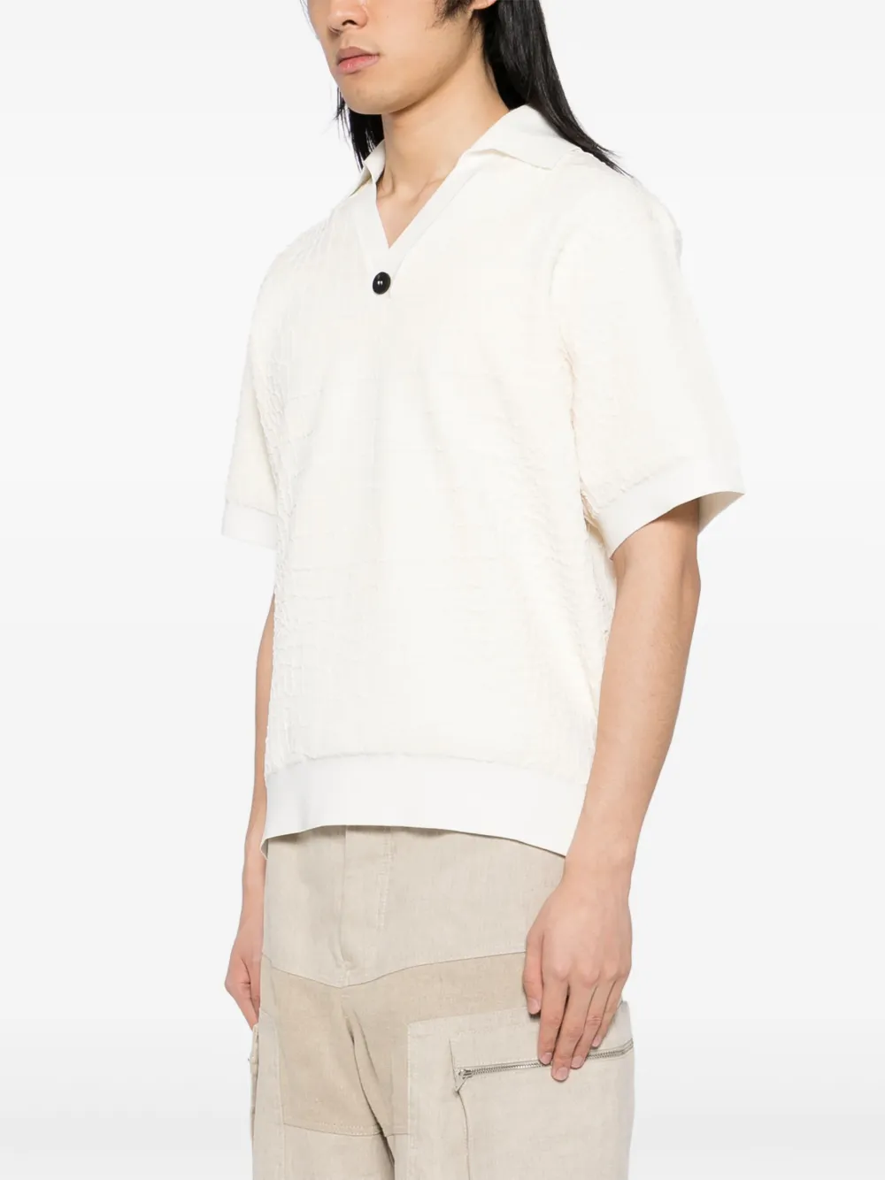 Jacquemus Polosweater met korte mouwen Beige