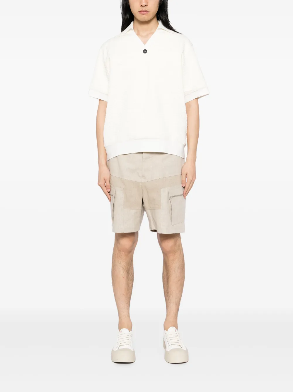 Jacquemus Polosweater met korte mouwen - Beige