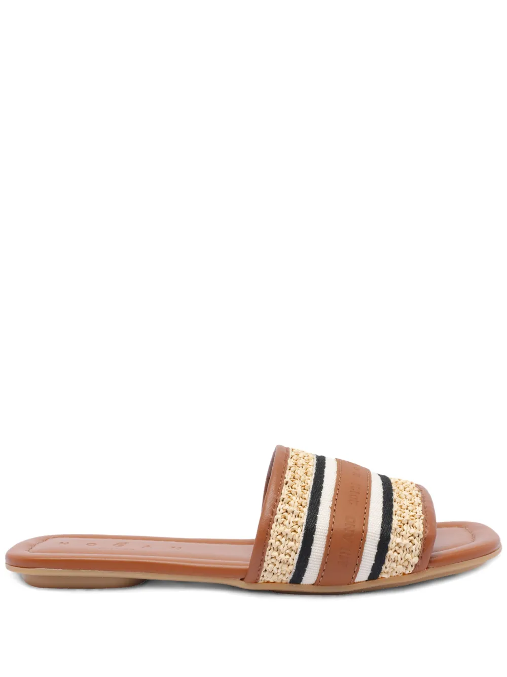 Hogan stripe-detailing slides Brown