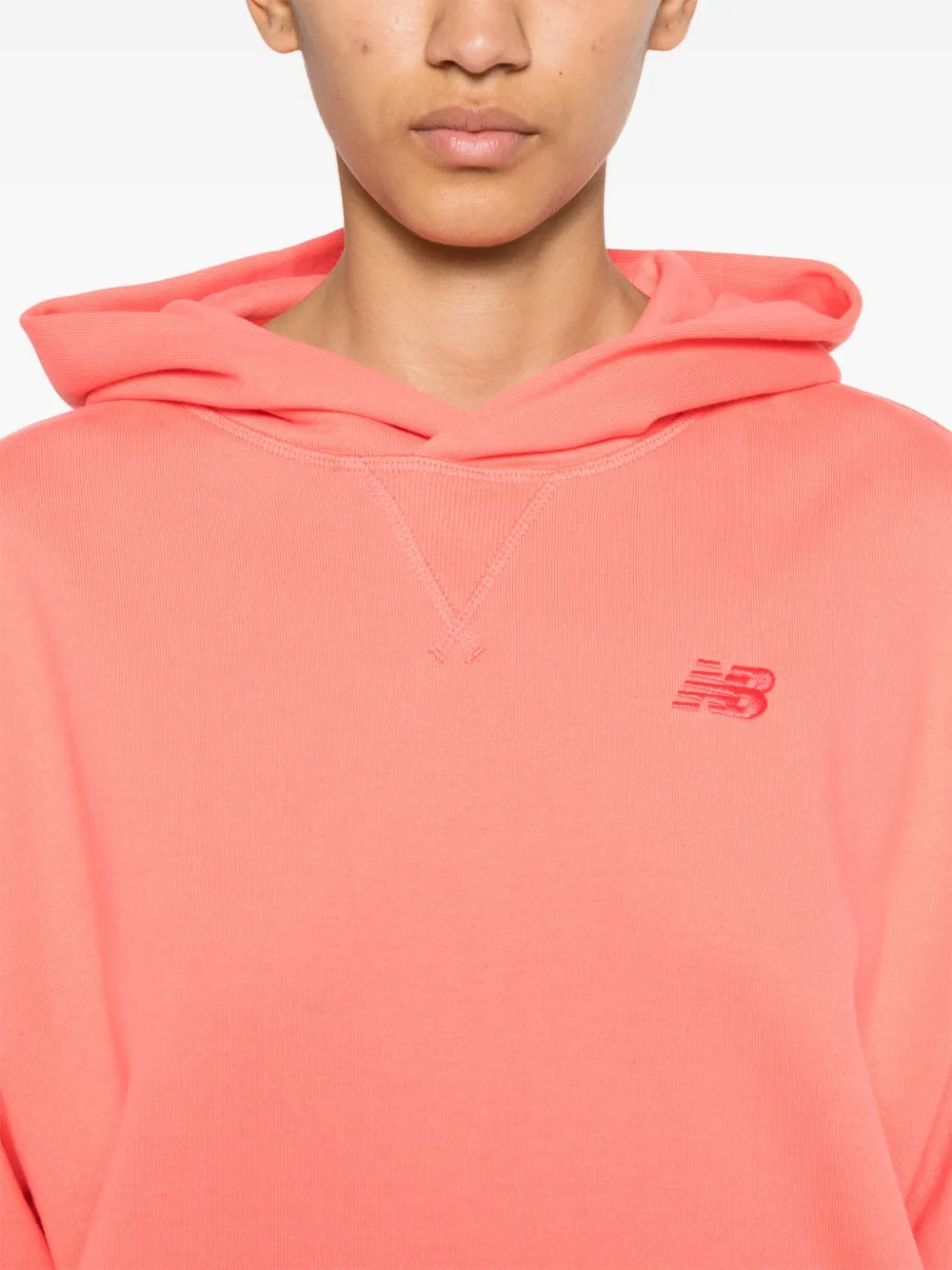 New Balance Katoenen hoodie Roze