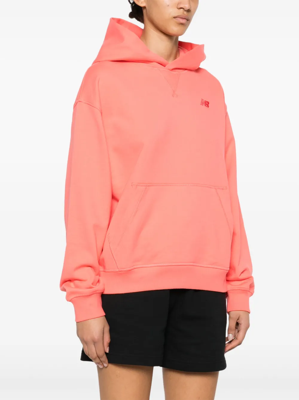 New Balance Katoenen hoodie Roze