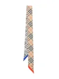 Burberry checked silk scarf - Brown