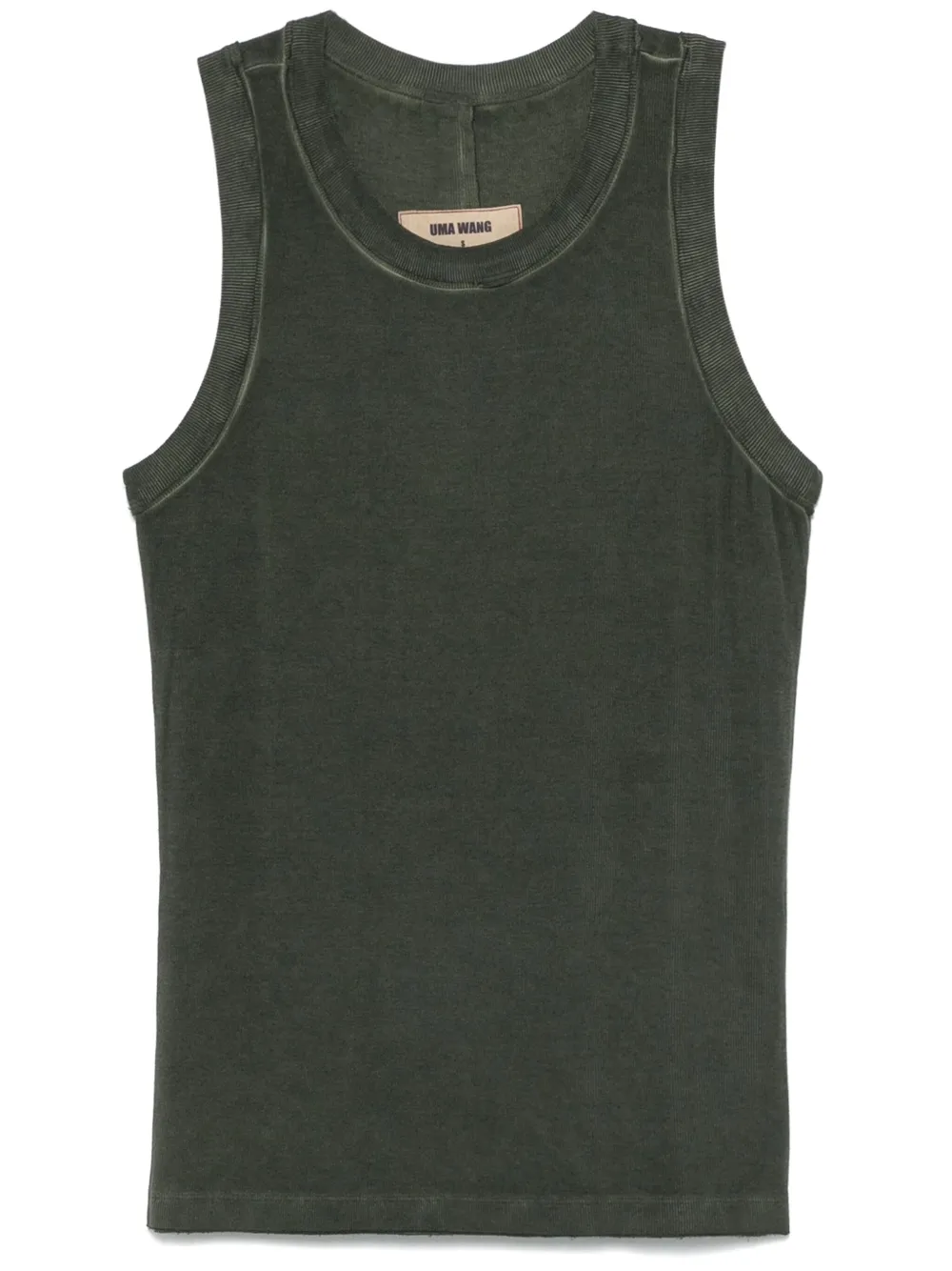 Uma Wang Jersey geribbelde tanktop Groen