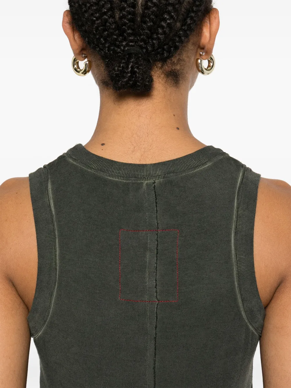 Uma Wang Jersey geribbelde tanktop Groen