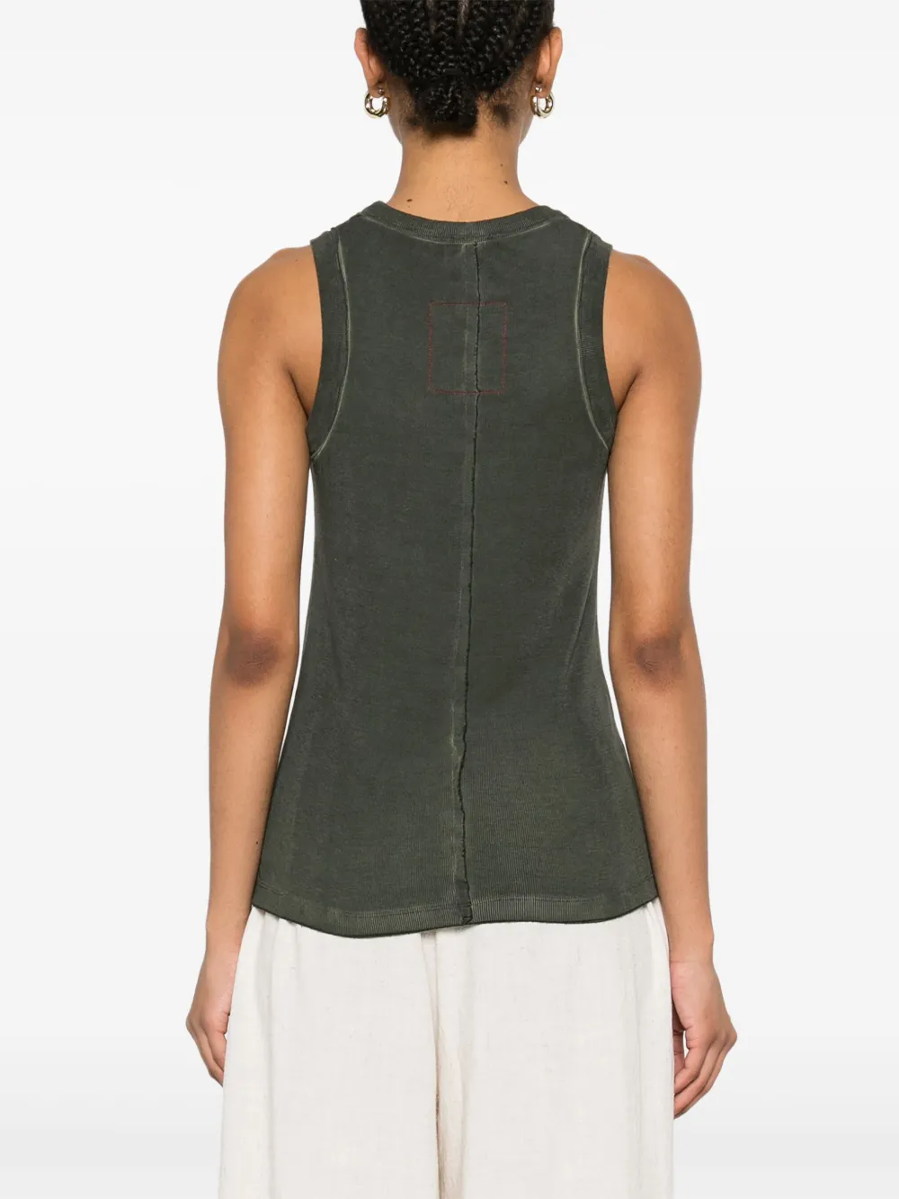 Uma Wang Jersey geribbelde tanktop Groen