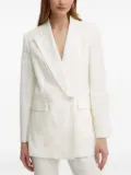 LUISA SPAGNOLI double-breasted linen blazer - White