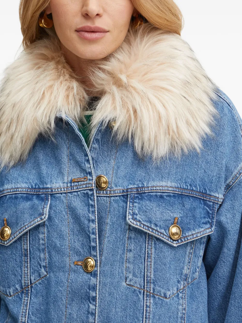 LUISA SPAGNOLI Denim jack Blauw
