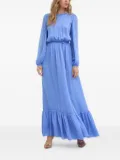LUISA SPAGNOLI ruffled balloon-sleeve maxi dress - Blue