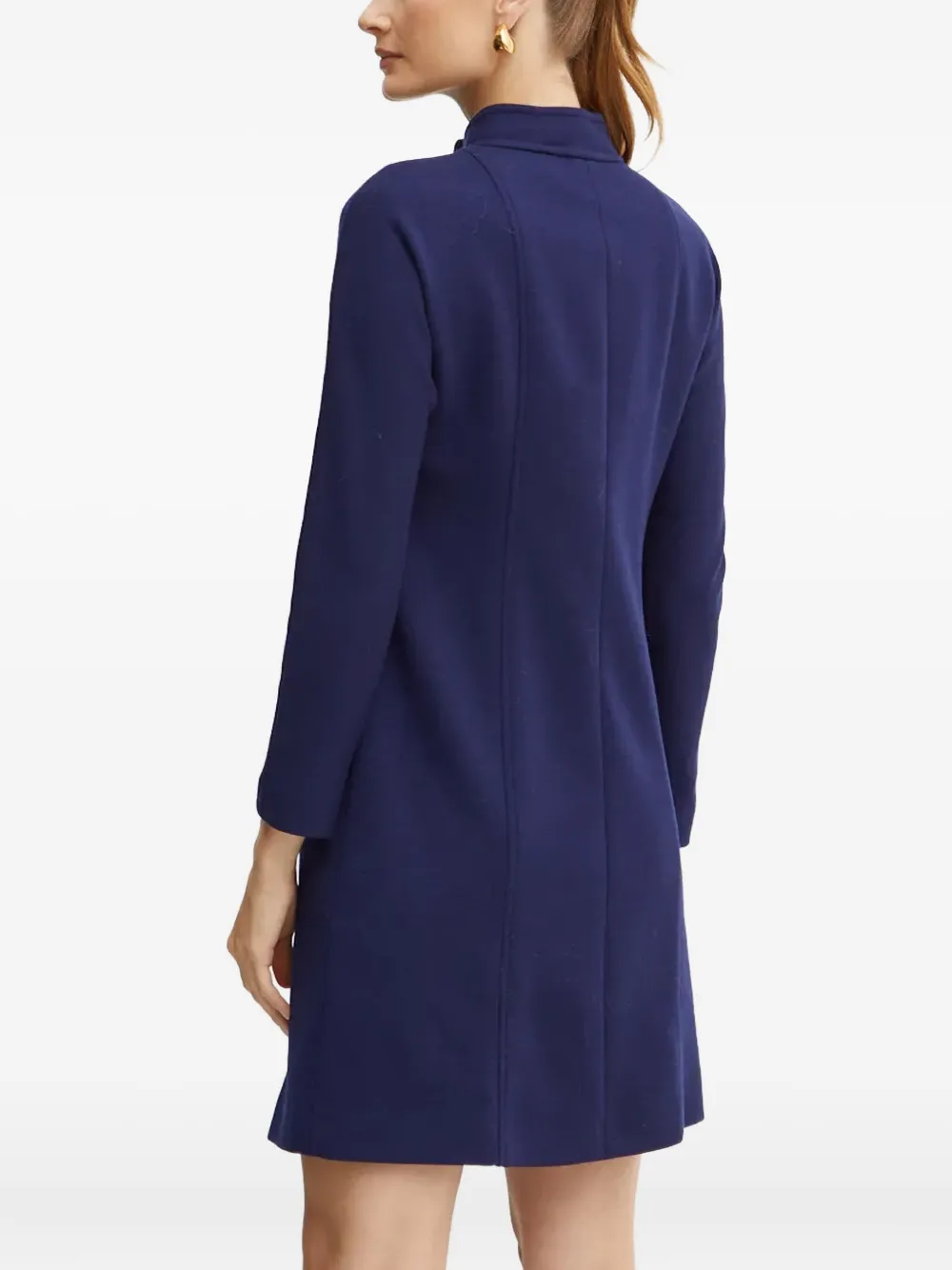 LUISA SPAGNOLI Mini-jurk met hoge hals en rits Blauw