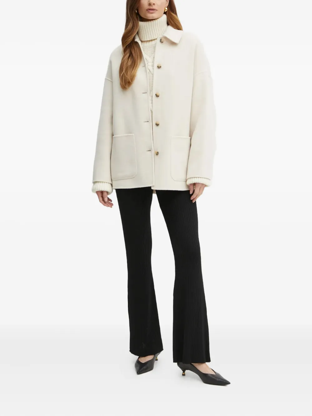 Luisa Spagnoli Ribbed Trousers In Black