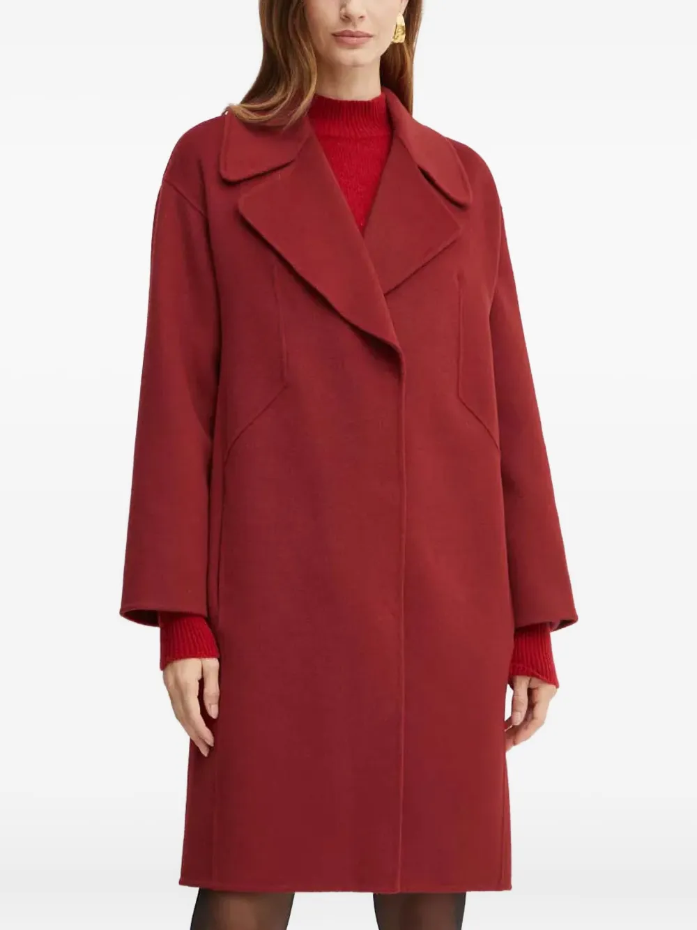 LUISA SPAGNOLI notched-lapel coat | Red | Image 1