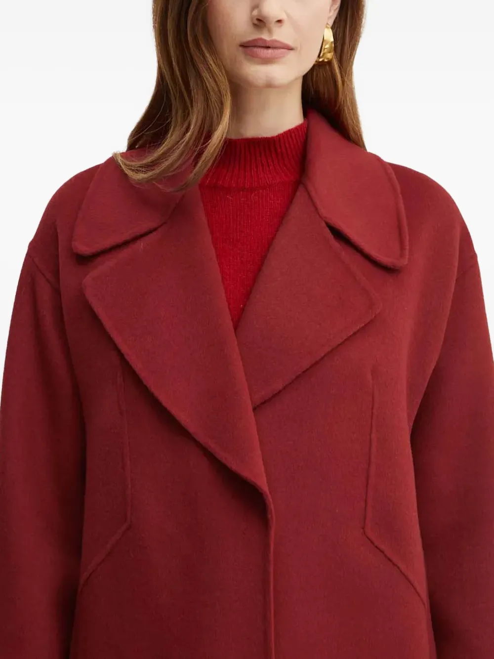 LUISA SPAGNOLI Jas met gekerfde revers Rood