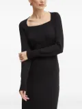 LUISA SPAGNOLI square-neck ribbed dress - Black