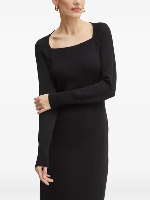 LUISA SPAGNOLI square-neck ribbed dress