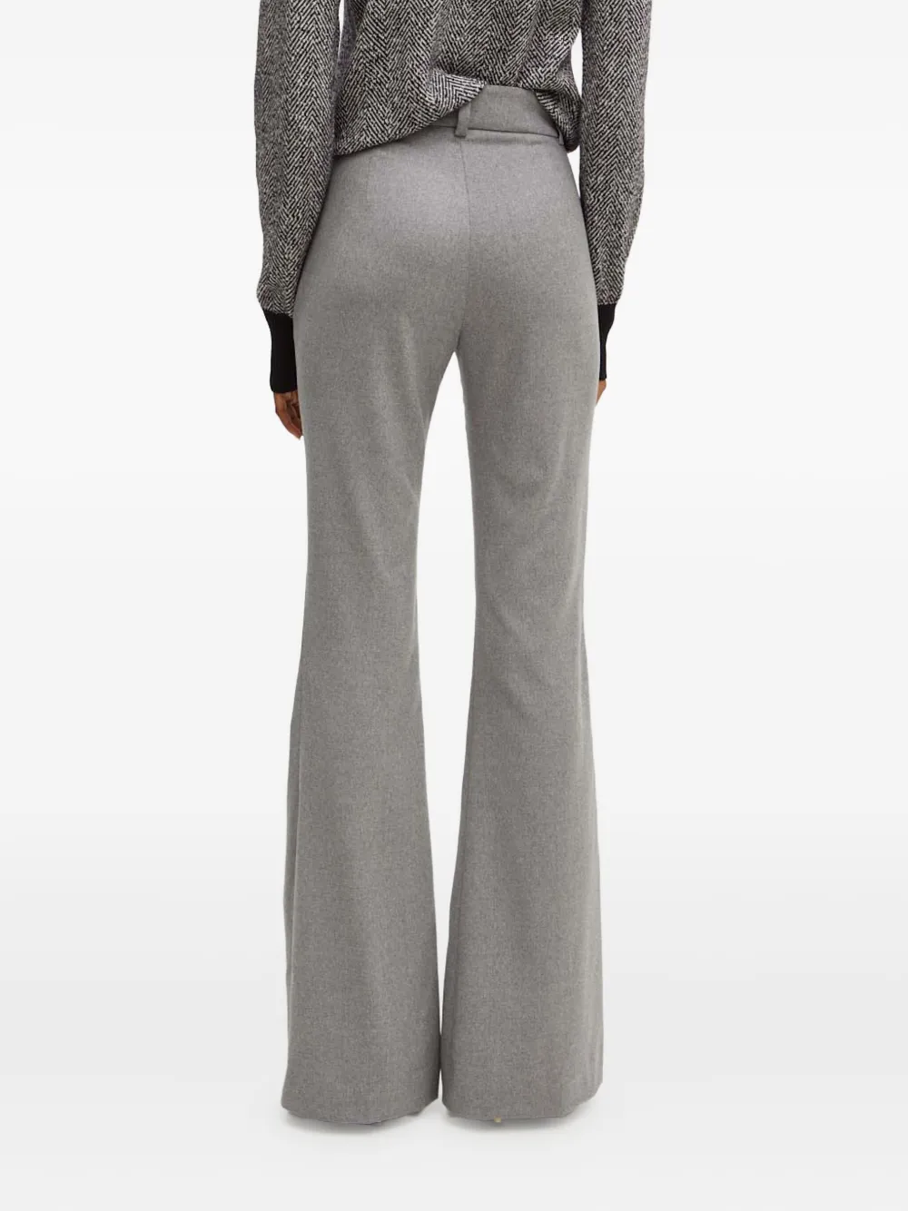 Luisa Spagnoli Flared Trousers In Gray