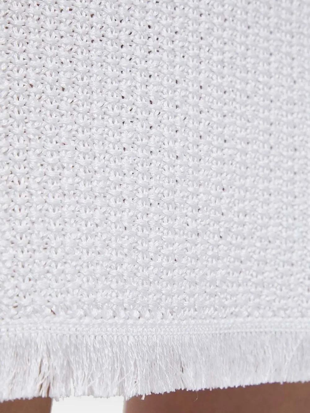 Luisa Spagnoli Frayed-hem Mini Skirt In White