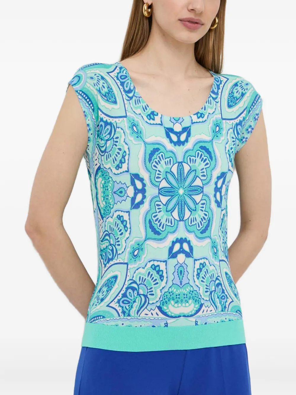 paisley-print top