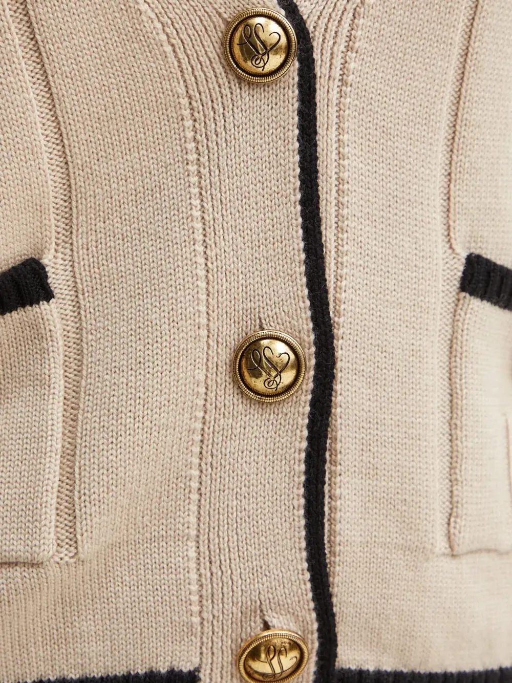Luisa Spagnoli Button Pocket Cardigan In Neutral