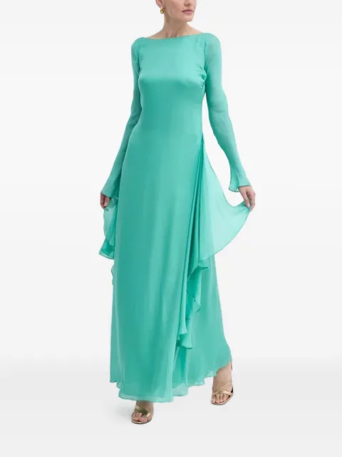 LUISA SPAGNOLI ruffled open-back maxi dress