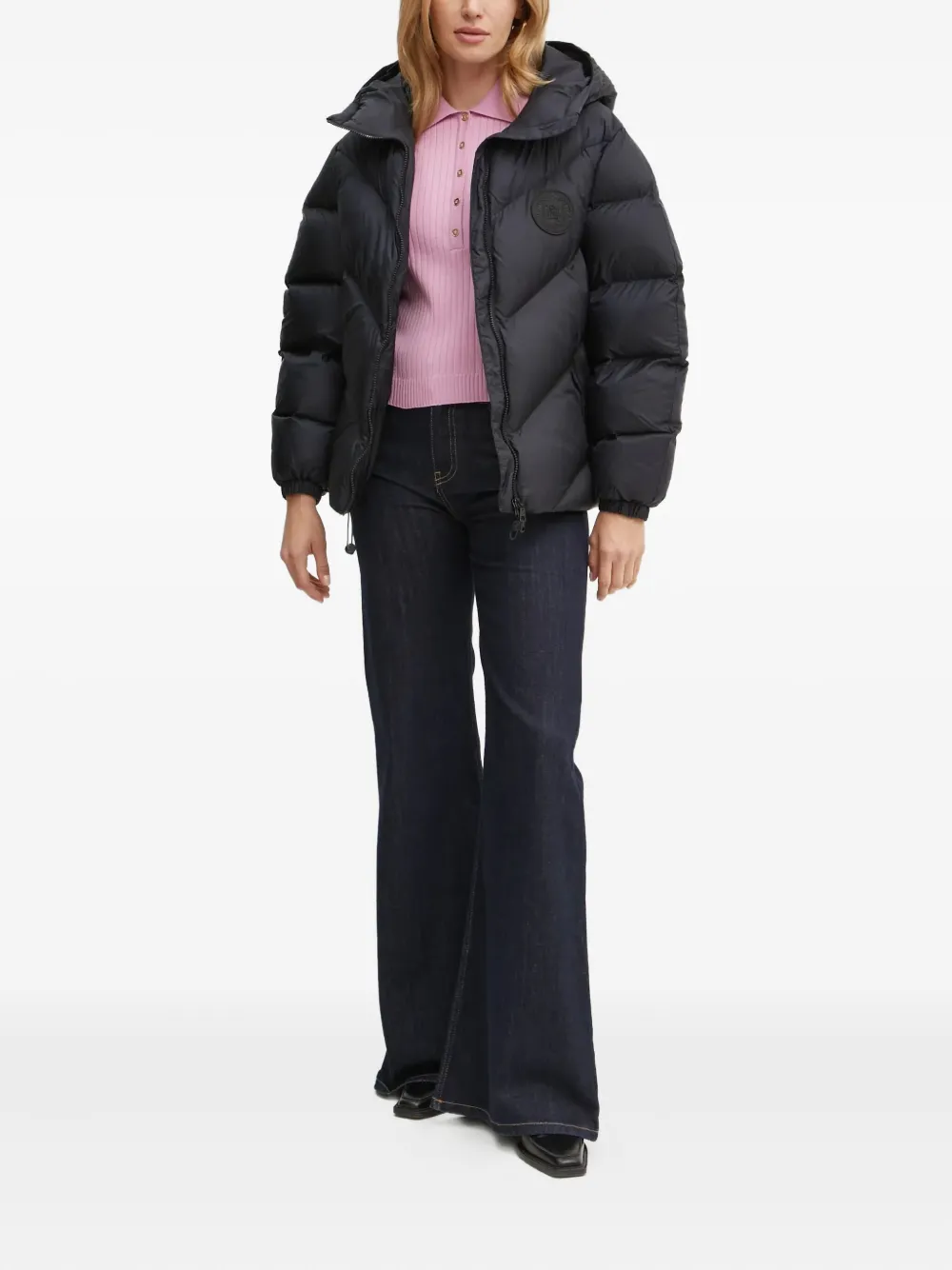 LUISA SPAGNOLI ribbed polo top | Knitted Tops | Image 2