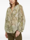 LUISA SPAGNOLI floral-print balloon-sleeve blouse - Green