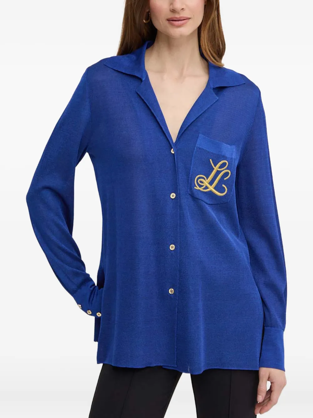 embroidered pocket shirt