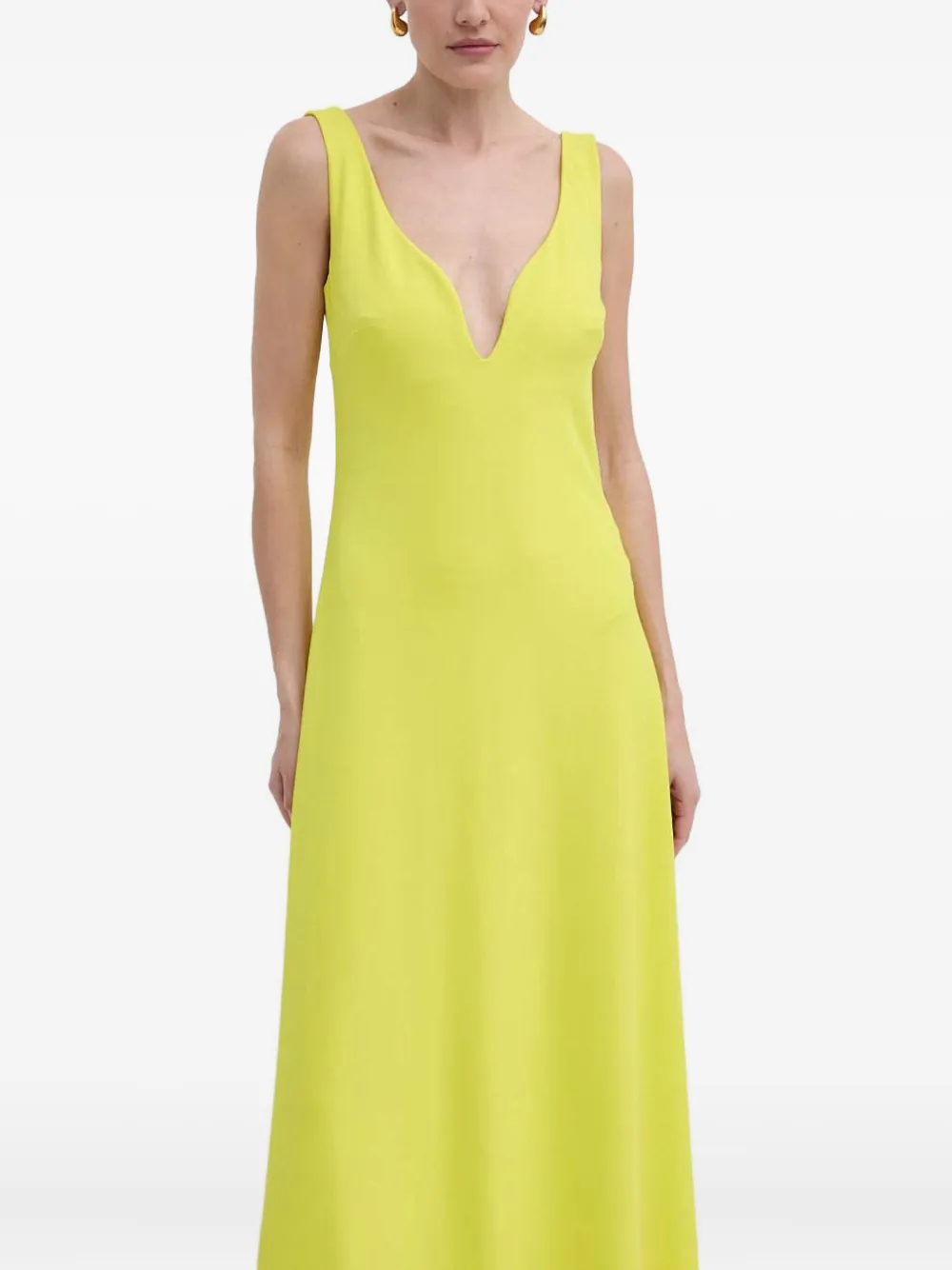 V-neckline maxi dress