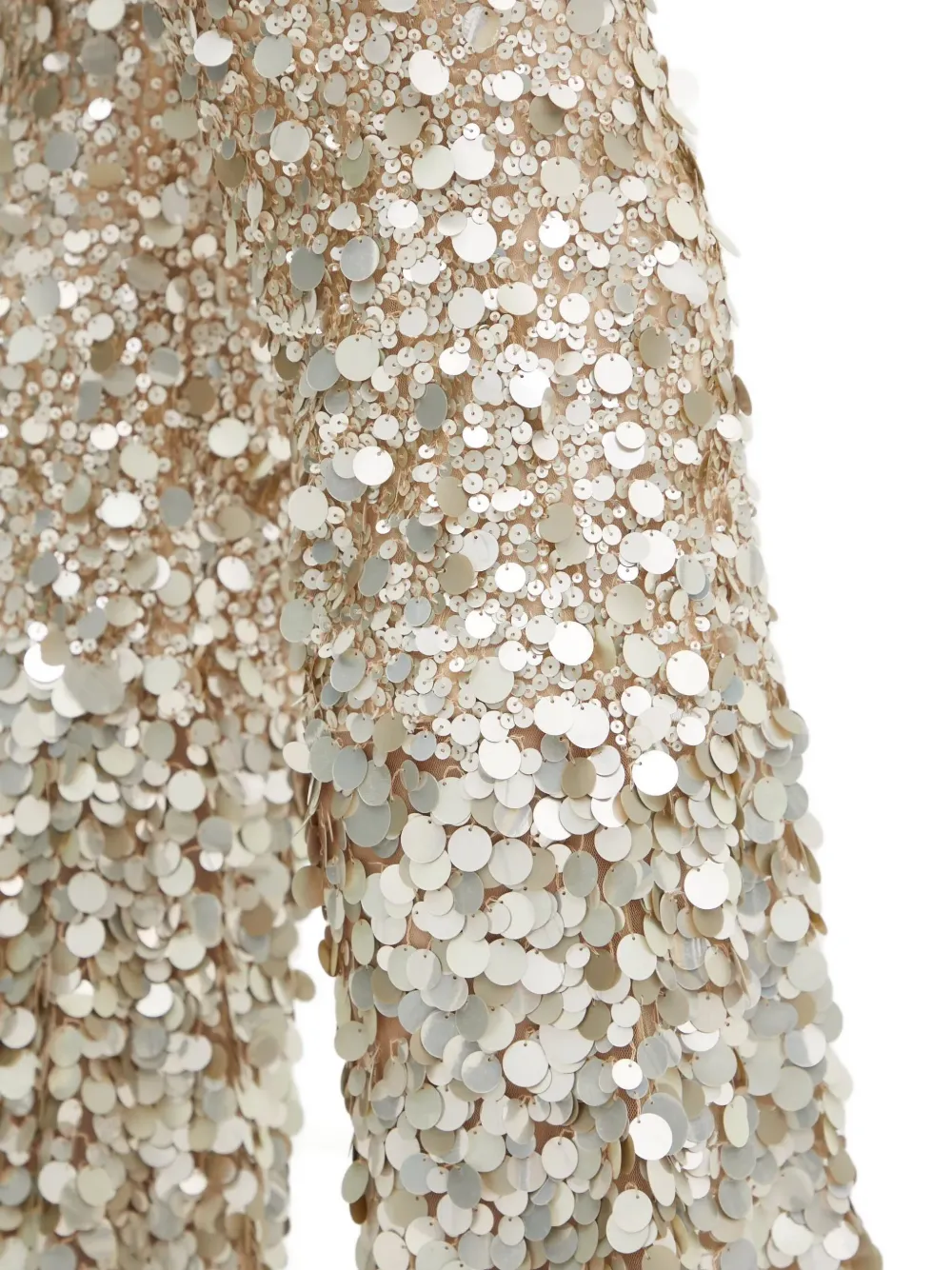 Luisa Spagnoli Sequin-embellished Trousers In Gold