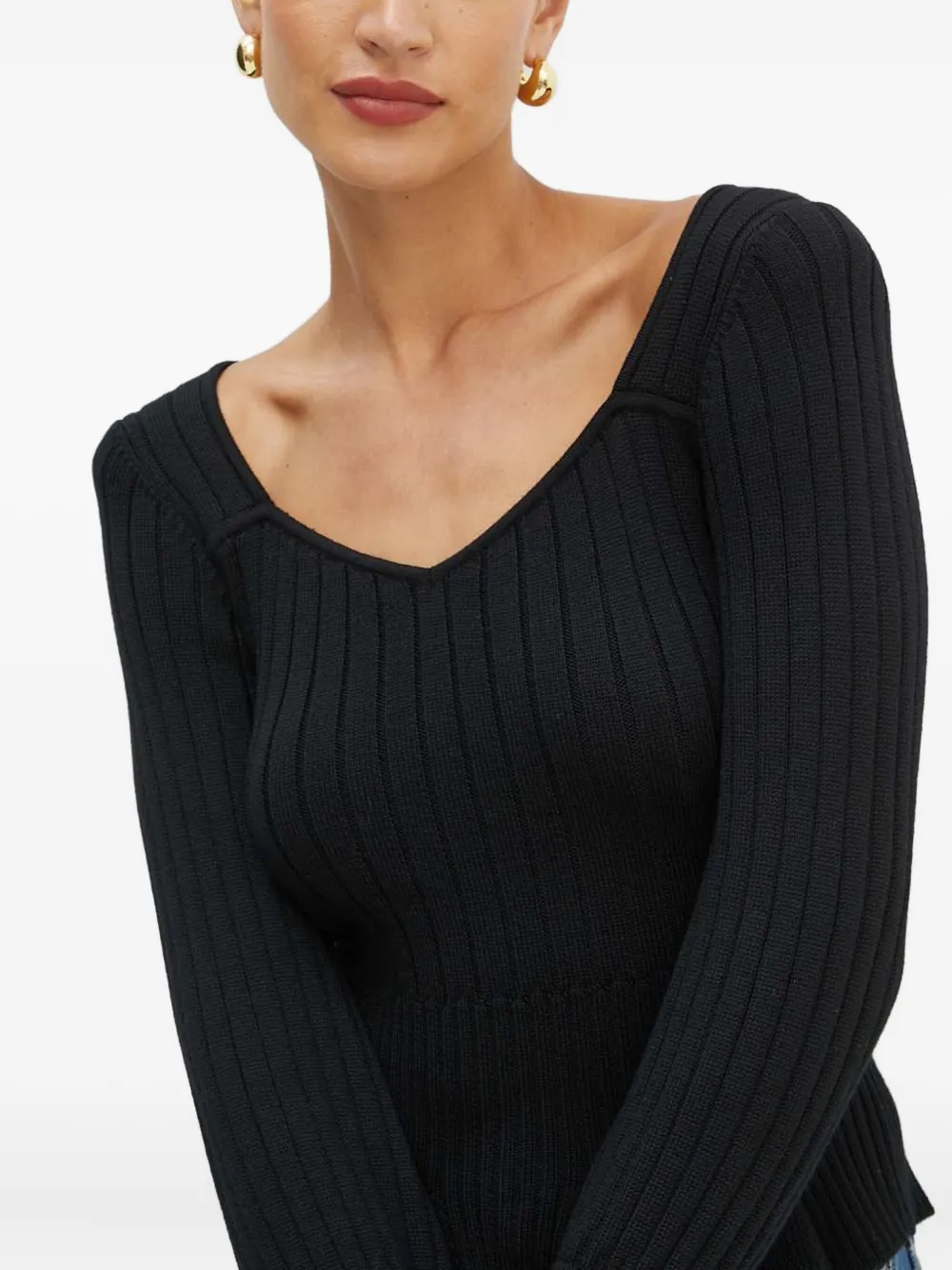 Luisa Spagnoli Wool Sweater In Black