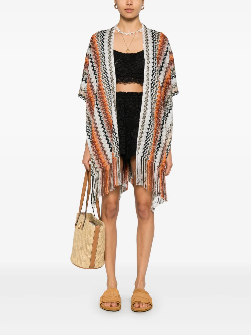 Missoni zigzag-pattern cape | Capes | Image 2