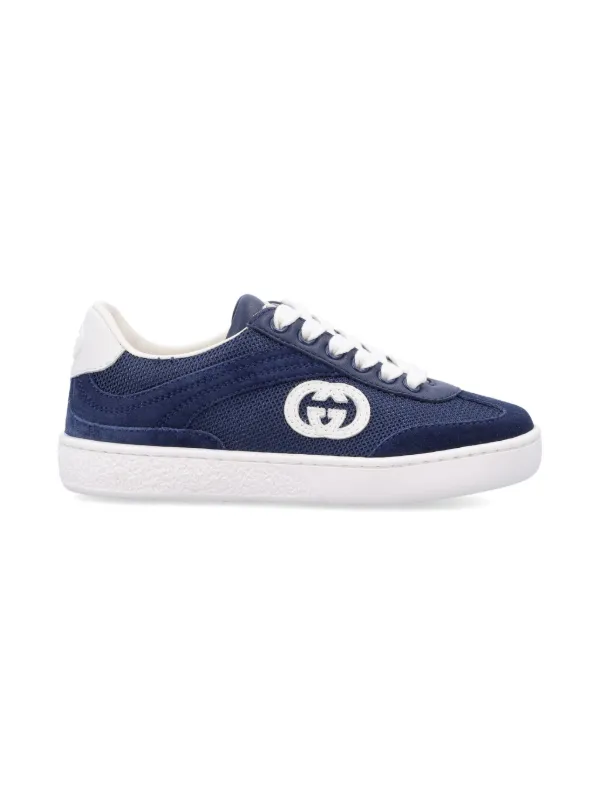 Gucci Kids Interlocking G Sneakers | Blue | FARFETCH UK