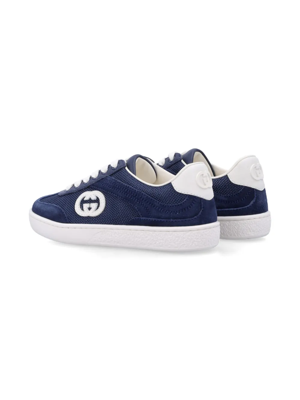 Gucci Kids Interlocking G sneakers Blauw