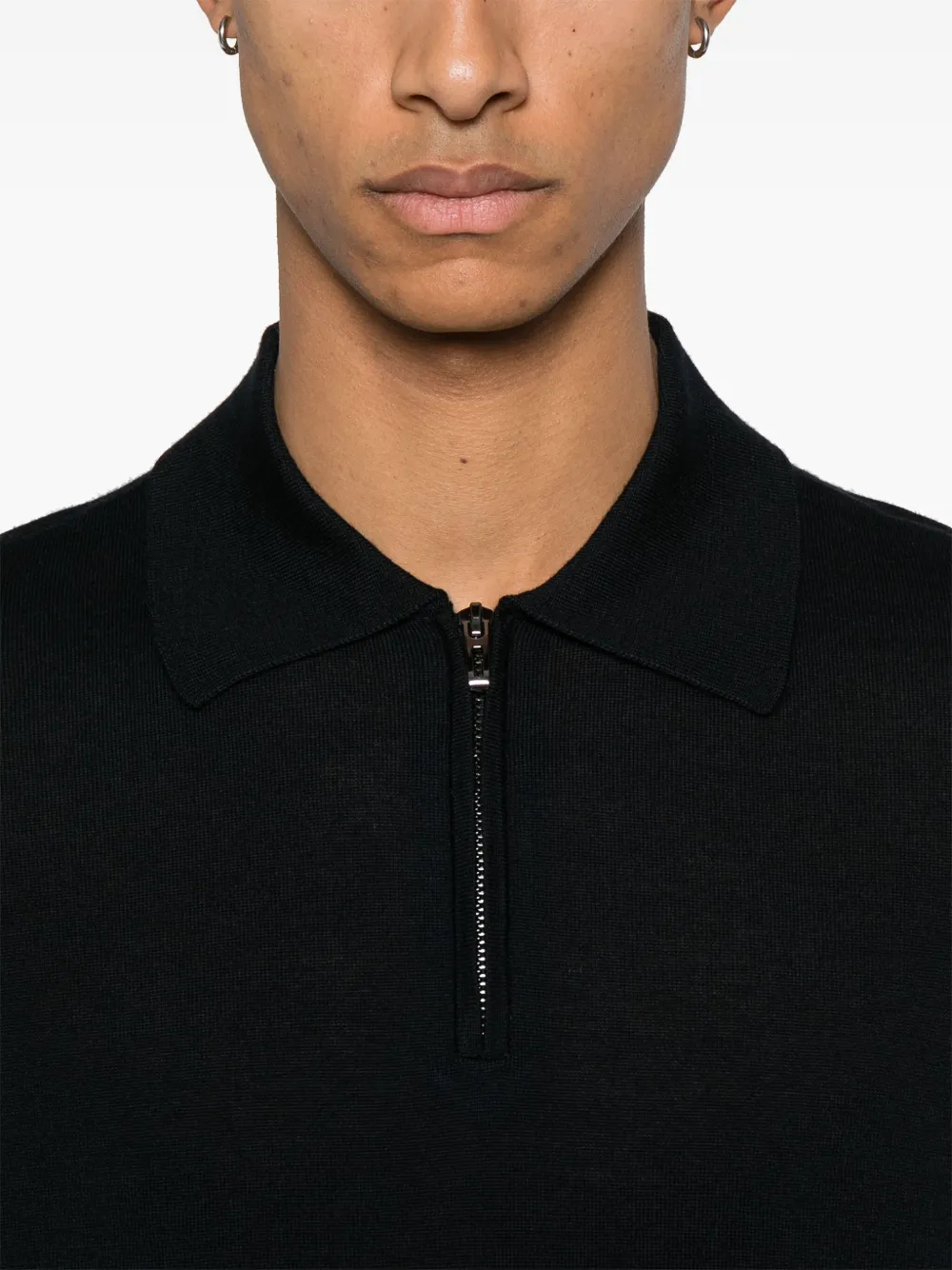 Emporio Armani Poloshirt van scheerwol Blauw