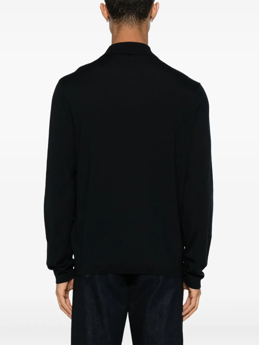 Emporio Armani Poloshirt van scheerwol Blauw