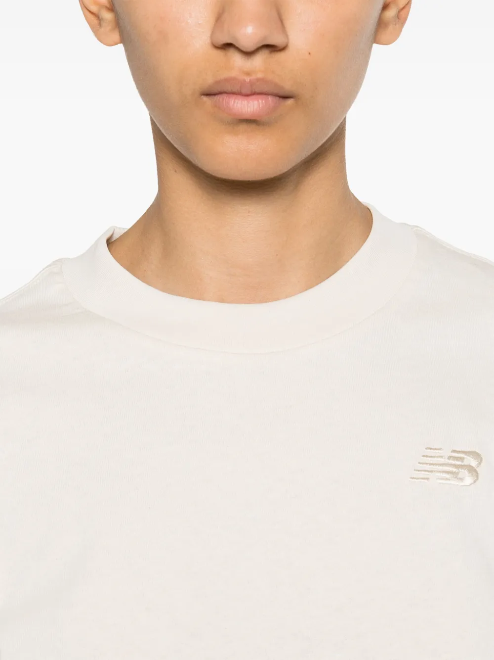 Shop New Balance Jersey T-shirt In Neutrals
