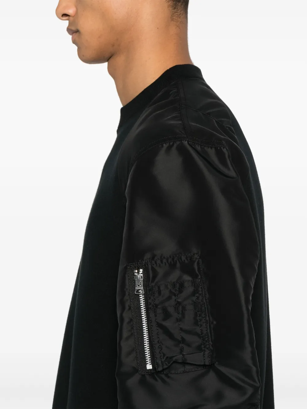 sacai Sweater met ritszak Zwart