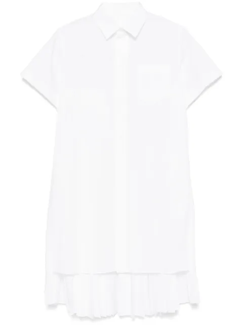 sacai pleated shirt dress