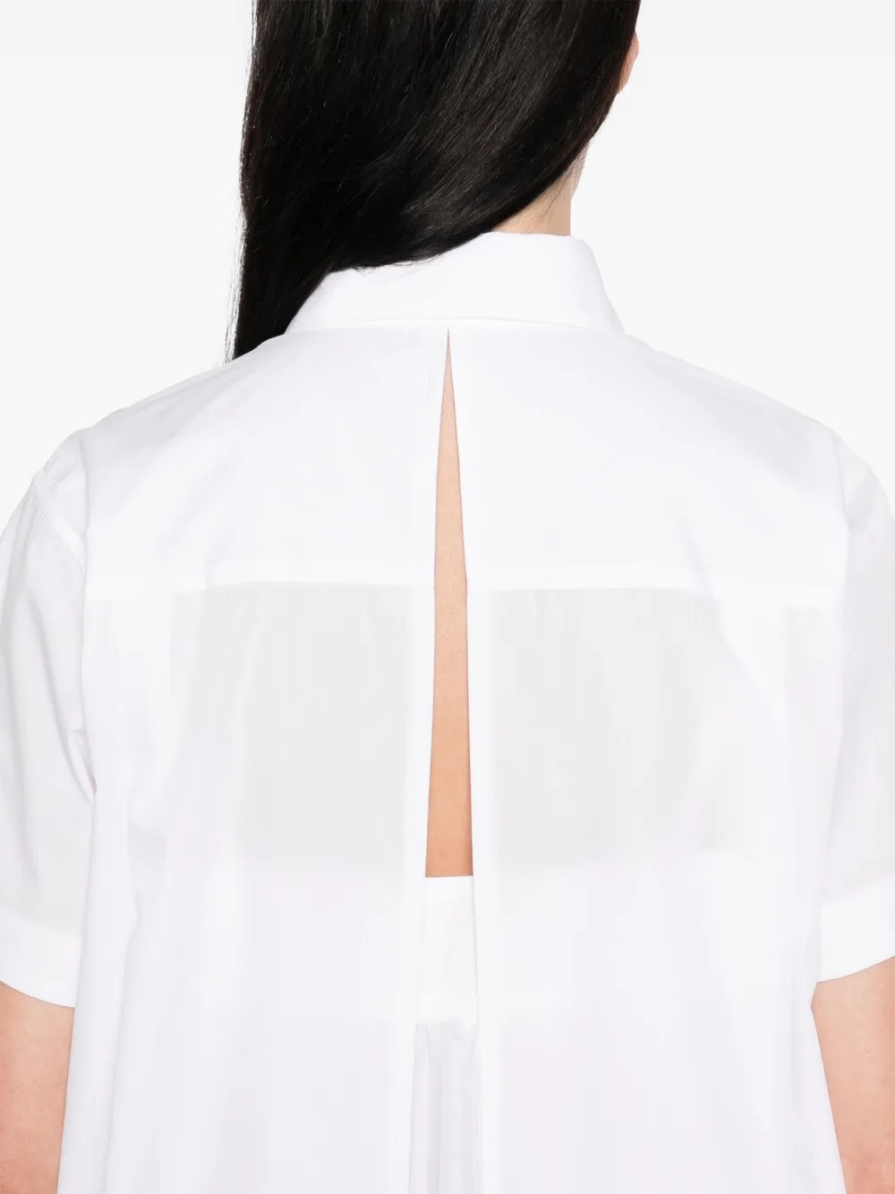 sacai Geplooide blousejurk Wit