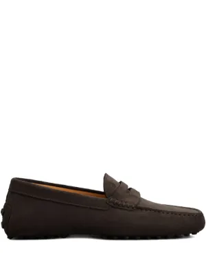 Emporio Armani Suede Driving Shoes | Brown | FARFETCH